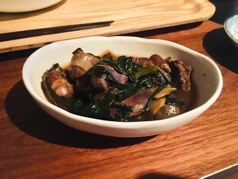 レバニラ甘辛煮